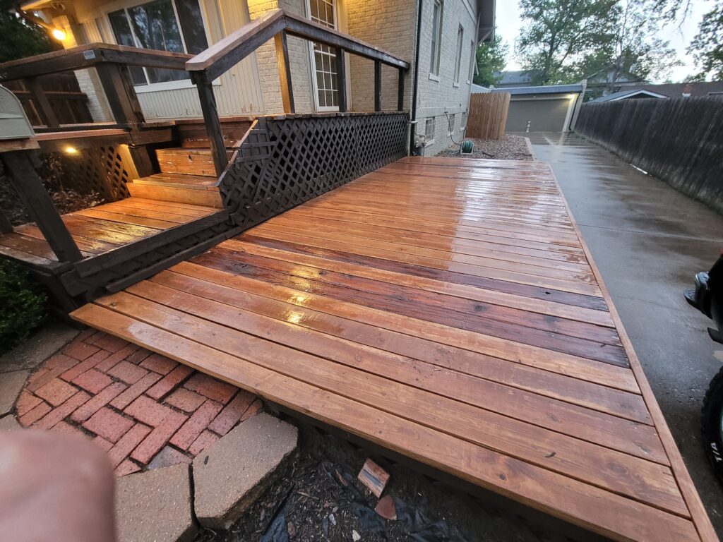 new deck installation by my dee's decks n' ducts llc